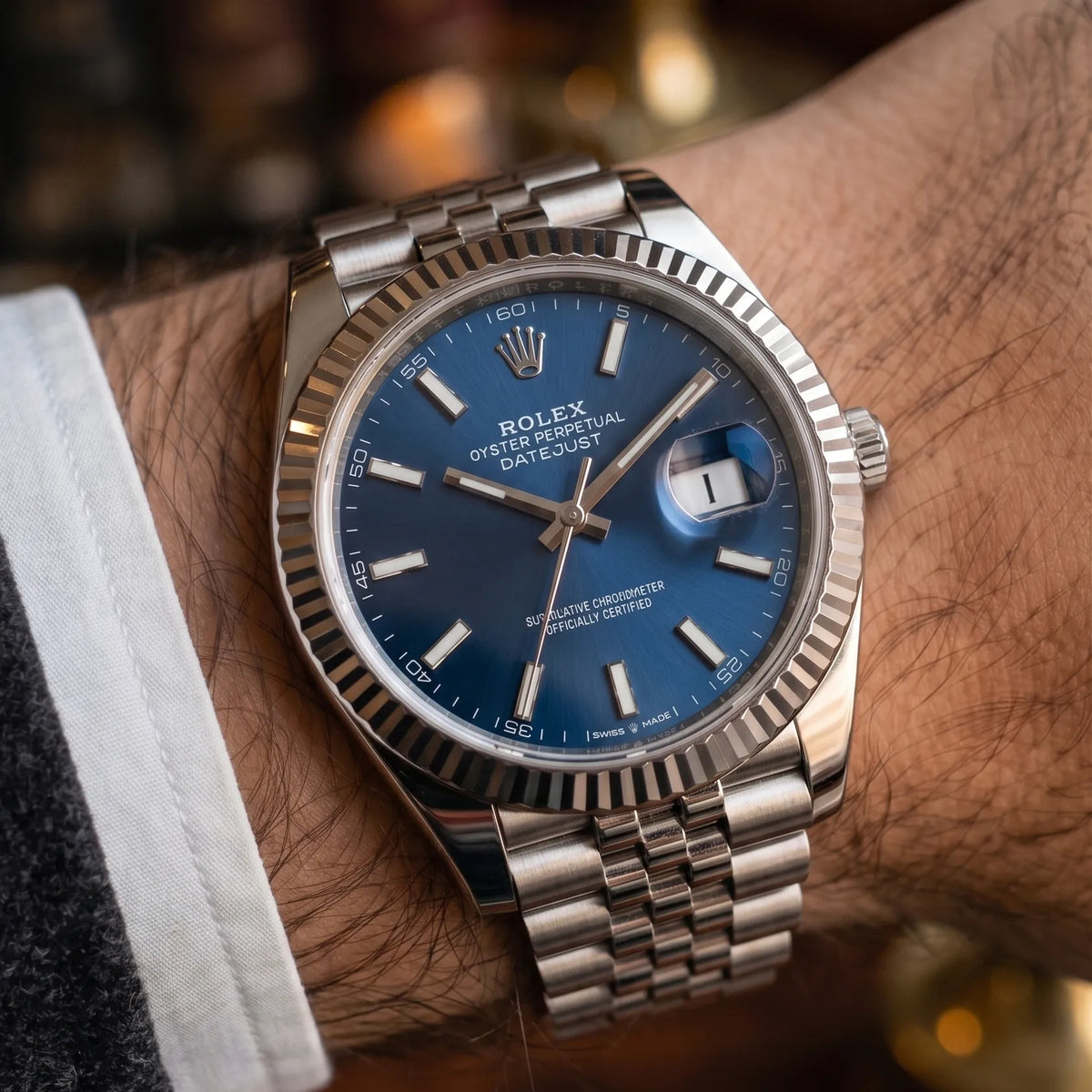 Rolex datejust blue