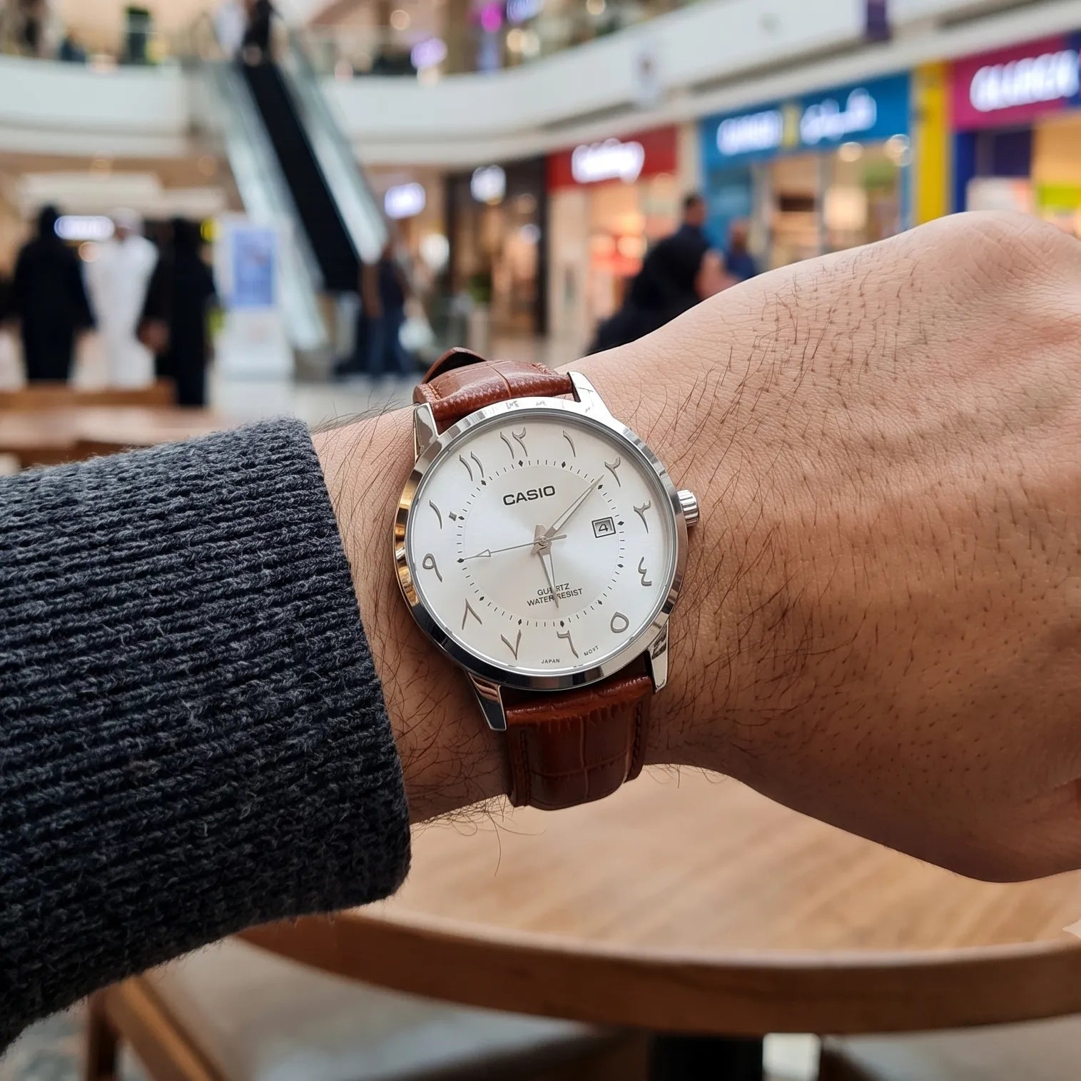 Casio mtp 3679 arabic version leather strap
