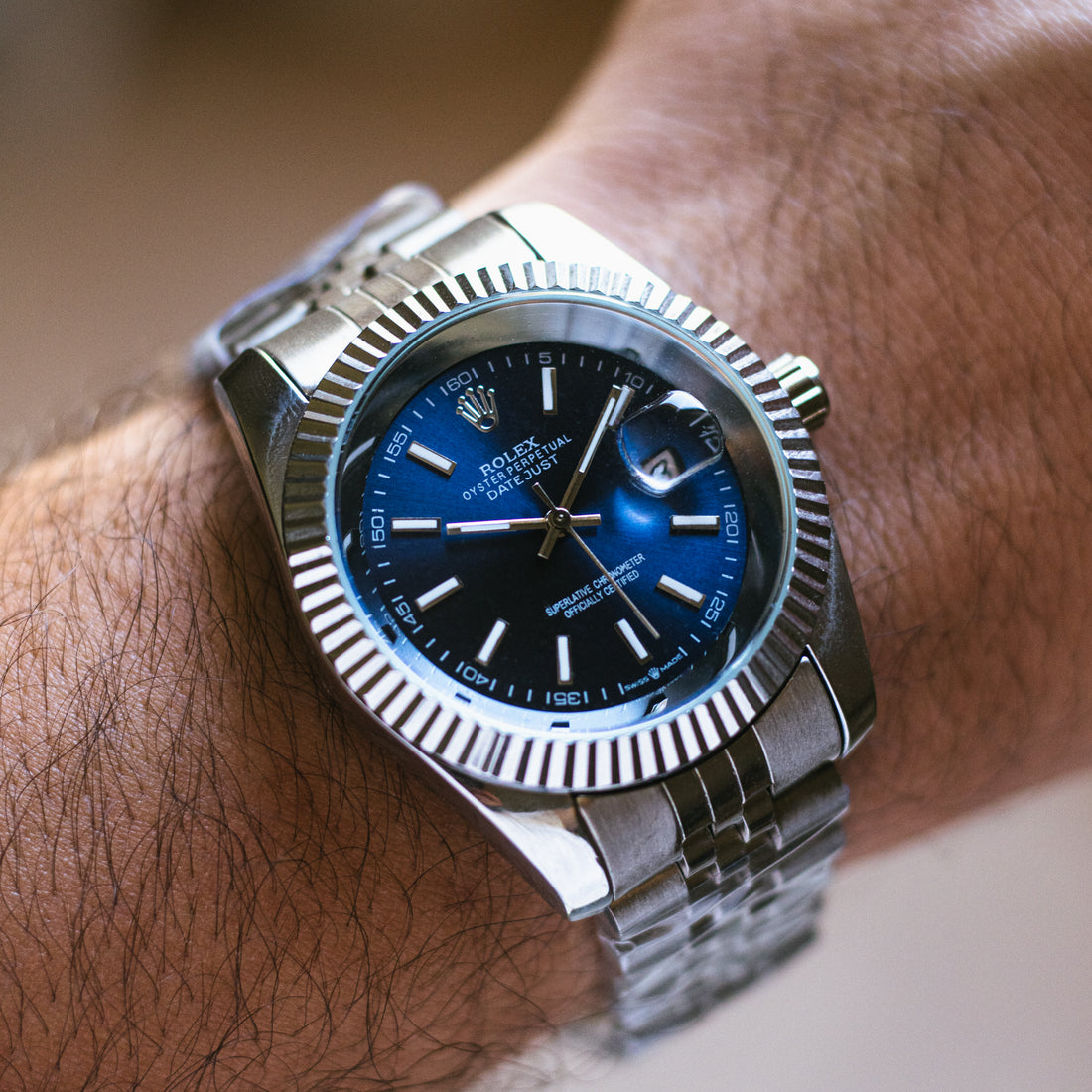 Rolex datejust blue
